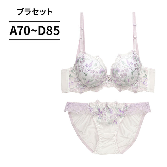 脇高ブラ&ショーツセット 花柄刺繍 【ABCDサイズ】 ba0902b