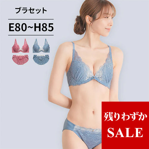 ブラ&ショーツセット フルカップ風レース【EFGHサイズ】 ba0919