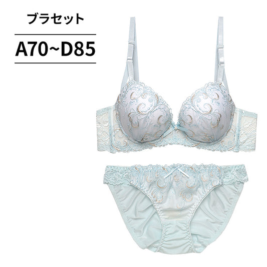 脇高ブラ&ショーツセット アラベスク柄刺繍 【ABCDサイズ】 ba0921a