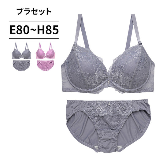 ブラ&ショーツセット シンプルレース【EFGHサイズ】 ba0929