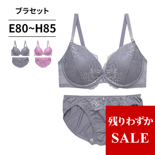 ブラ&ショーツセット シンプルレース【EFGHサイズ】 ba0929