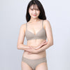 ノンワイヤーブラ&ショーツセット リブ無地 【M/L/LLサイズ】 ba0938a