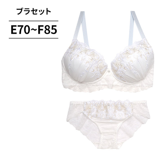 ブラ&ショーツセット ラメ刺繍×レース【EFサイズ】ba0956a