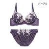 脇高ブラ&ショーツセット 花柄刺繍 【ABCDサイズ】 ba0968