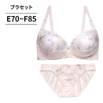 ブラ&ショーツセット 花柄シフォン【EFサイズ】ba0975b