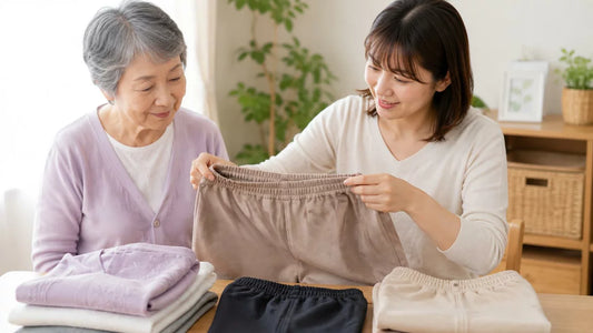 紙パンツ使用時の介護ズボンのサイズ選び｜股上深め・ウエストゆったりパンツのすすめ