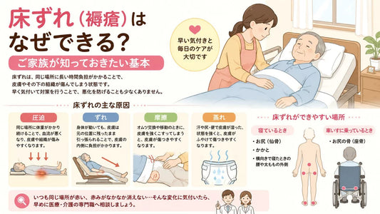 床ずれ（褥瘡）はなぜできる？圧迫・ずれ・摩擦・蒸れの4つの原因を解説