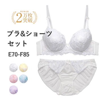 ブラ＆ショーツセット小花柄ギュピールレース b3580d