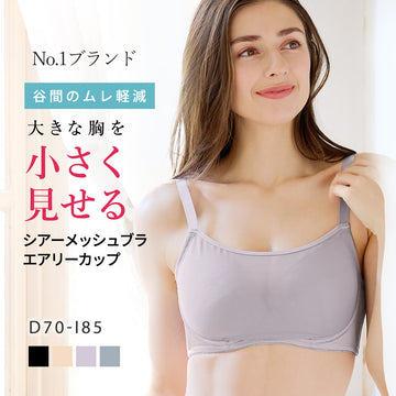 [今日発送]胸を小さく見せるシアーメッシュブラ エアリーカップ