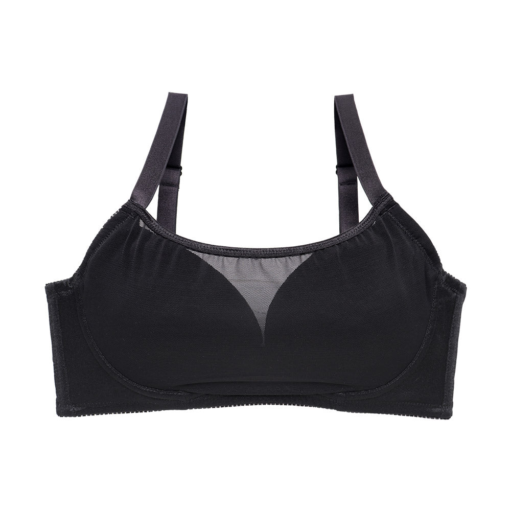 大きな胸を小さく見せるブラ-ルルスマートブラ(シアーメッシュブラ