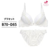 ブラ＆ショーツセット モノトーンレース×リボン 【BCDサイズ】 ba0820b