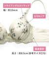 脇高ブラ＆ショーツセット 花柄シフォン×レース 【ABCDサイズ】 ba0848a