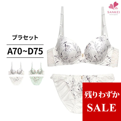 脇高ブラ＆ショーツセット ボタニカル柄 【ABCDサイズ】 ba0876