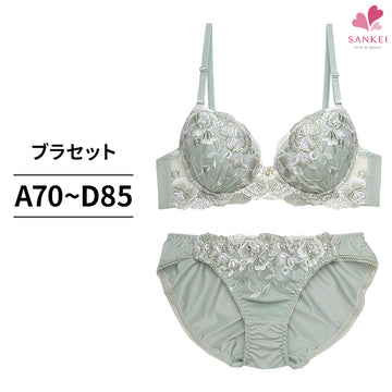 ブラ＆ショーツセット ローズ柄刺繍 【ABCDサイズ】 ba0884b