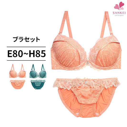 ブラ＆ショーツセット ビビットカラー×レース【EFGHサイズ】 ba0887