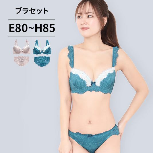 ブラ＆ショーツセット レースフリル【EFGHサイズ】 ba0899