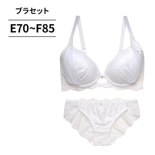 ブラ＆ショーツセット モノトーンレース【EFサイズ】ba0910b