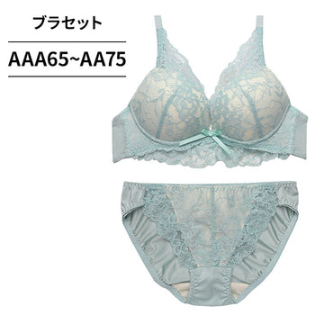 ブラ＆ショーツセット シアーレース 【AAA・AAサイズ】 ba0913b