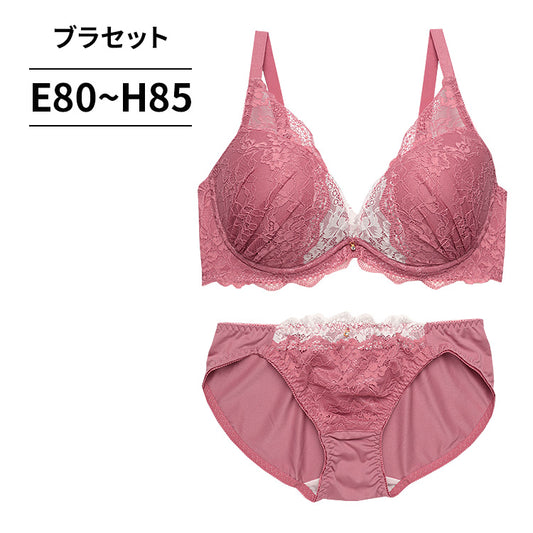 ブラ＆ショーツセット フルカップ風レース【EFGHサイズ】 ba0919a