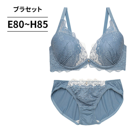 ブラ＆ショーツセット フルカップ風レース【EFGHサイズ】 ba0919b