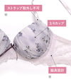 脇高ブラ＆ショーツセット 花柄プリントシフォン【EFサイズ】ba0934b