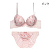 脇高ブラ＆ショーツセット 花柄プリントシフォン【EFサイズ】ba0934b