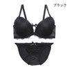 ブラ＆ショーツセット モノトーンレース【EFGHサイズ】 ba0941a