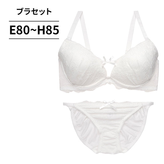 ブラ＆ショーツセット モノトーンレース【EFGHサイズ】 ba0941b