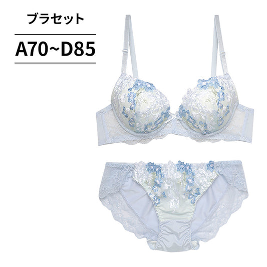 ブラ＆ショーツセット 花柄刺繍 【ABCDサイズ】 ba0944a