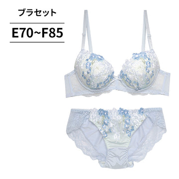 ブラ＆ショーツセット 花柄刺繍【EFサイズ】ba0945a