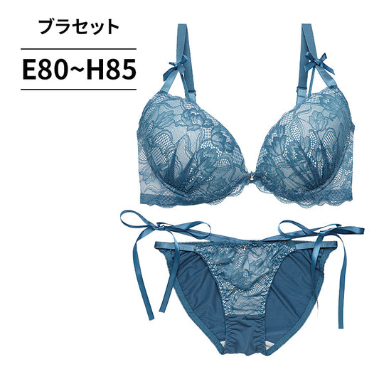脇高ブラ＆ショーツセット サイドストリングショーツ×リボン【EFGHサイズ】 ba0952a