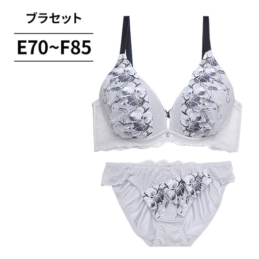 ブラ＆ショーツセット 花柄刺繍【EFサイズ】ba0954b
