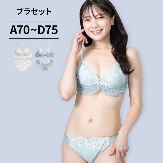 ブラ＆ショーツセット ラメ刺繍×レース 【ABCDサイズ】 ba0955