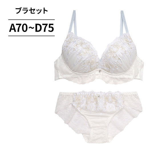 ブラ＆ショーツセット ラメ刺繍×レース 【ABCDサイズ】 ba0955a