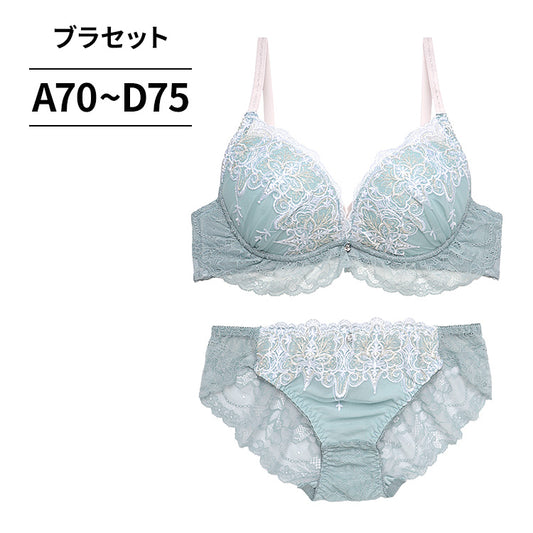 ブラ＆ショーツセット ラメ刺繍×レース 【ABCDサイズ】 ba0955b