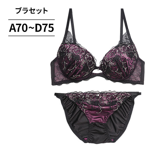 ブラ＆ショーツセット ブラックレース 【ABCDサイズ】 ba0957a