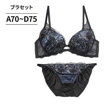 ブラ＆ショーツセット ブラックレース 【ABCDサイズ】 ba0957b