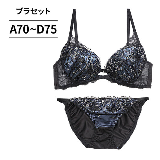 ブラ＆ショーツセット ブラックレース 【ABCDサイズ】 ba0957b