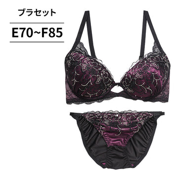 ブラ＆ショーツセット ブラックレース【EFサイズ】ba0958a