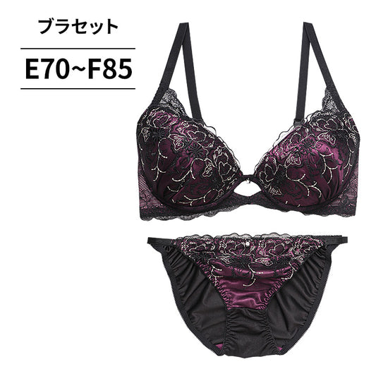 ブラ＆ショーツセット ブラックレース【EFサイズ】ba0958a
