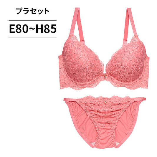 [まとめ買い対象]脇高ブラ＆ショーツセット フロントレース【EFGHサイズ】 ba0963a