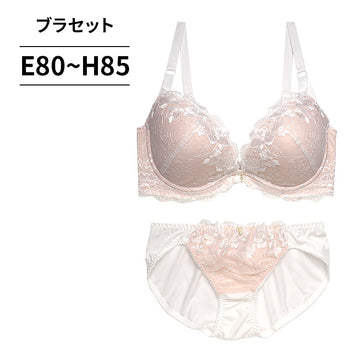 [まとめ買い対象]脇高ブラ＆ショーツセット 花柄レース【EFGHサイズ】 ba0964b