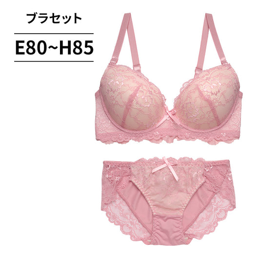[まとめ買い対象]脇高ブラ＆ショーツセット シアーレース【EFGHサイズ】 ba0965a