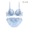 脇高ブラ＆ショーツセット 花柄刺繍 【ABCDサイズ】 ba0973