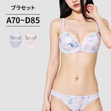 ブラ＆ショーツセット 花柄シフォン 【ABCDサイズ】 ba0974