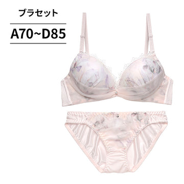 ブラ＆ショーツセット 花柄シフォン 【ABCDサイズ】 ba0974b