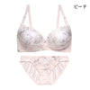 ブラ＆ショーツセット 花柄シフォン【EFサイズ】ba0975b