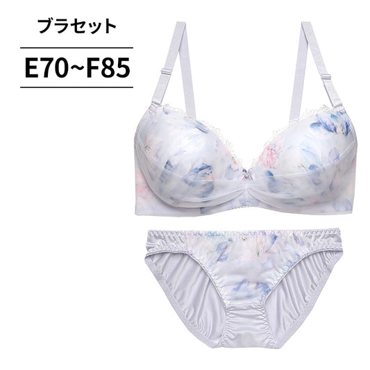 ブラ＆ショーツセット 花柄シフォン【EFサイズ】ba0975a
