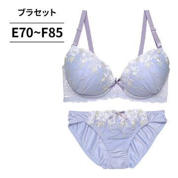 ブラ＆ショーツセット 花柄刺繍【EFサイズ】ba0977a