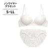 [11/11より順次発送]ノンワイヤーブラ＆ショーツセット ハート柄刺繍 【S/M/L/LLサイズ】 ba0978b